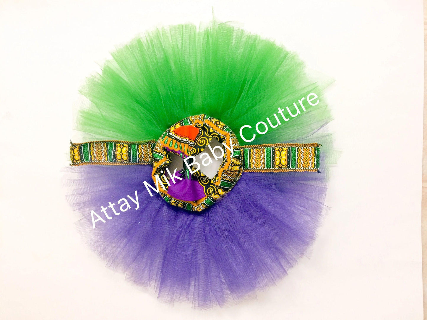 Purple and Green Dashiki Tutu