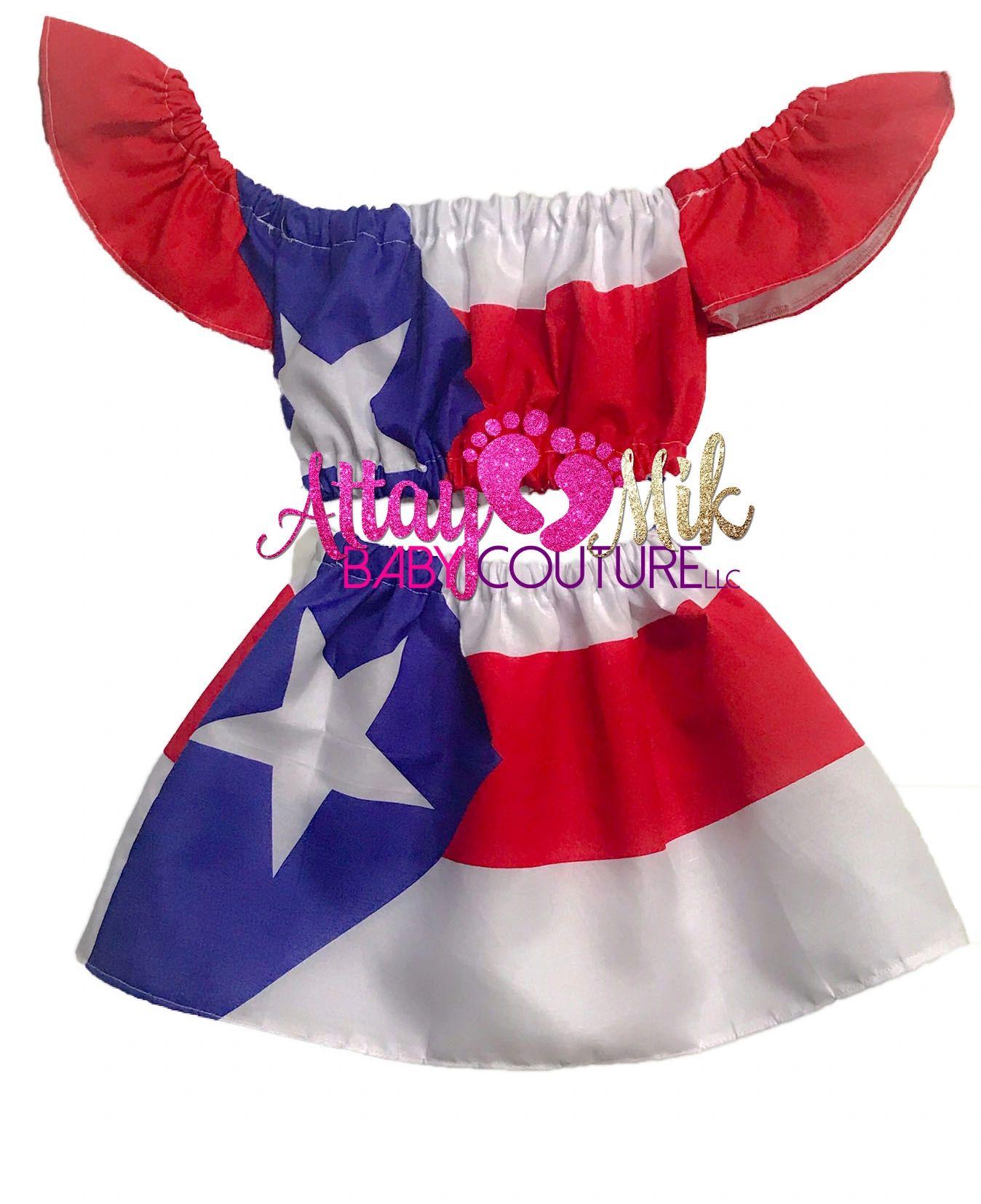 Puerto Rico Flag Outfit | Attay Mik Baby Couture Puerto Rico Flag Outfit | Attay Mik Baby Couture