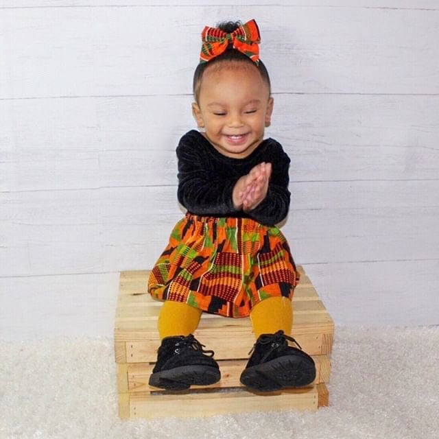 Girls Kente Cloth Skirt