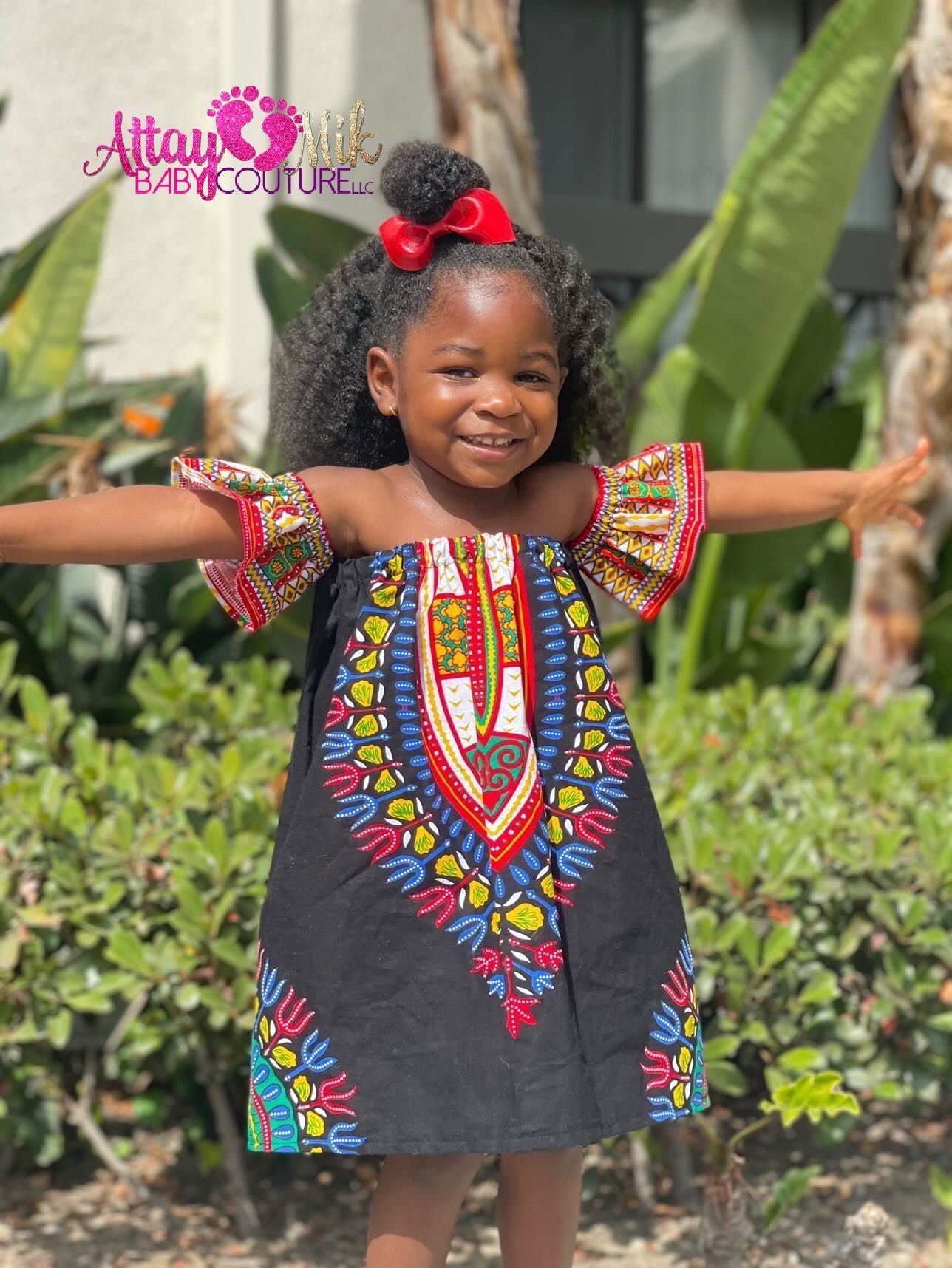 Toddler Girls African Dashiki Dress| Newborn Toddler Girls African Dashiki Dress| Newborn