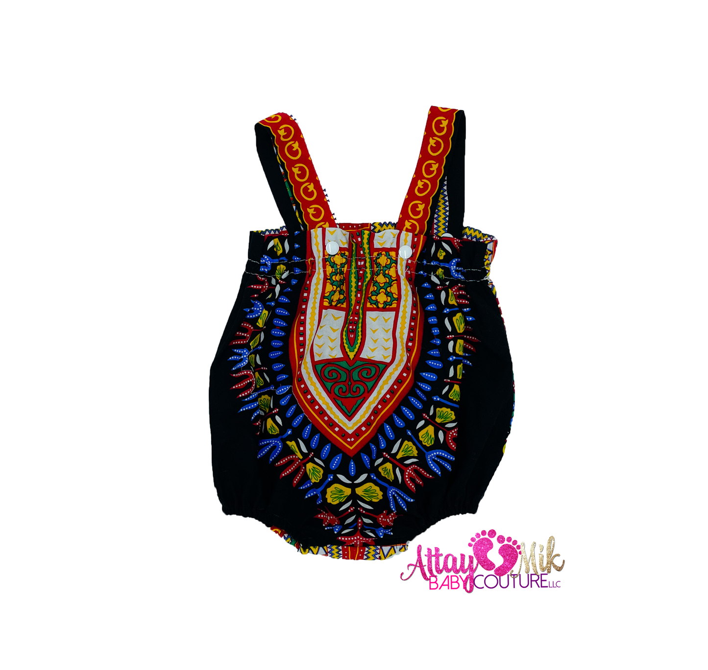 Black Dashiki Romper