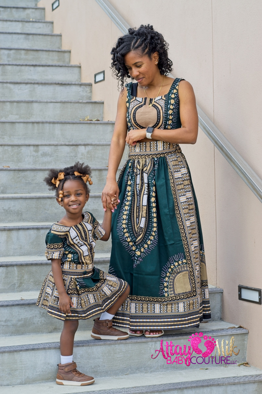 Mommy and Me Dashiki Fancy Twin