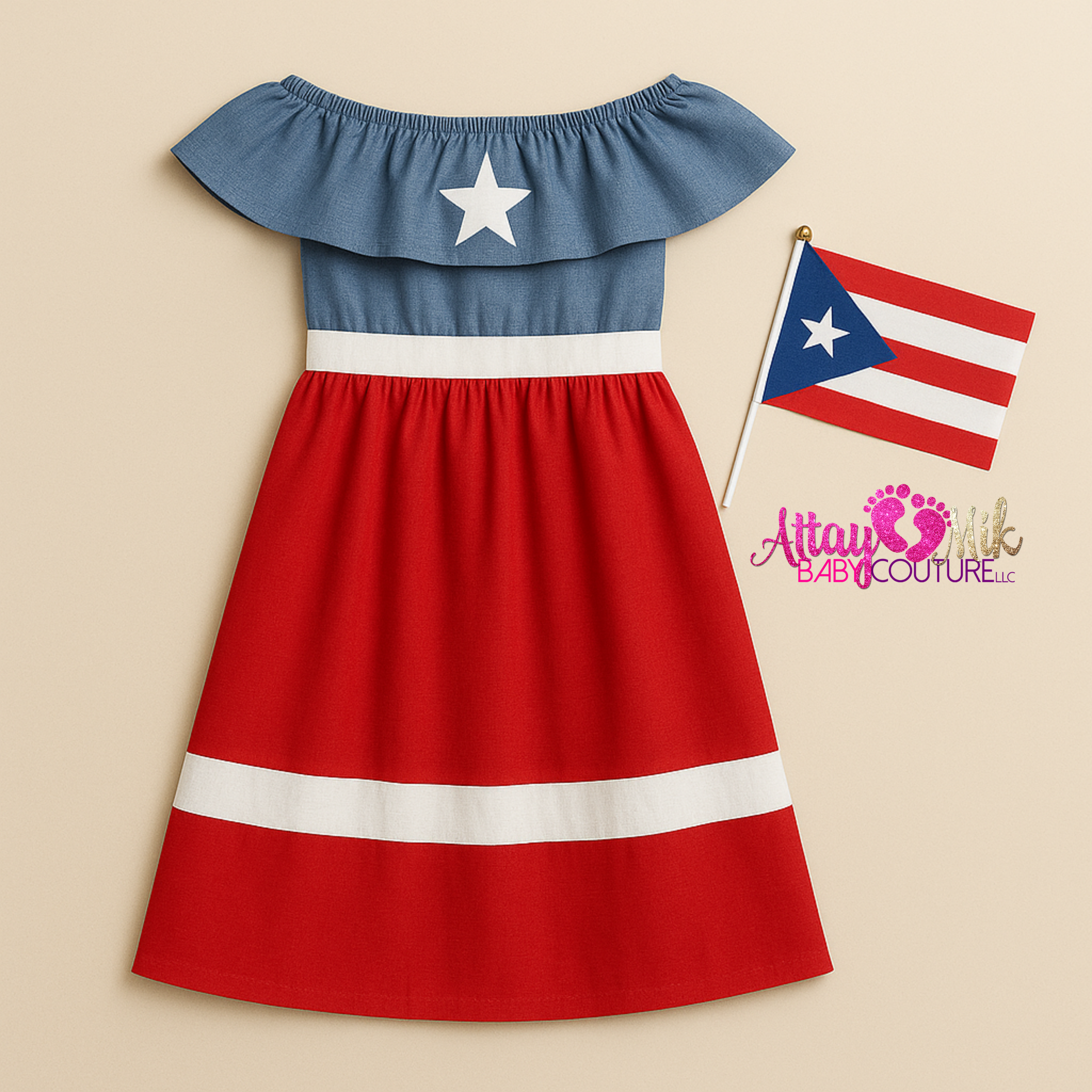 Puerto Rico Flag Clothing | – Attay Mik Baby Couture