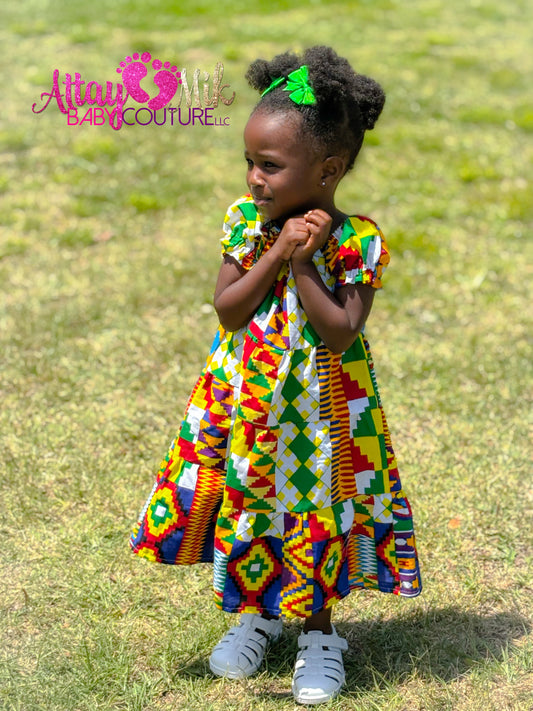 African Gather Dress