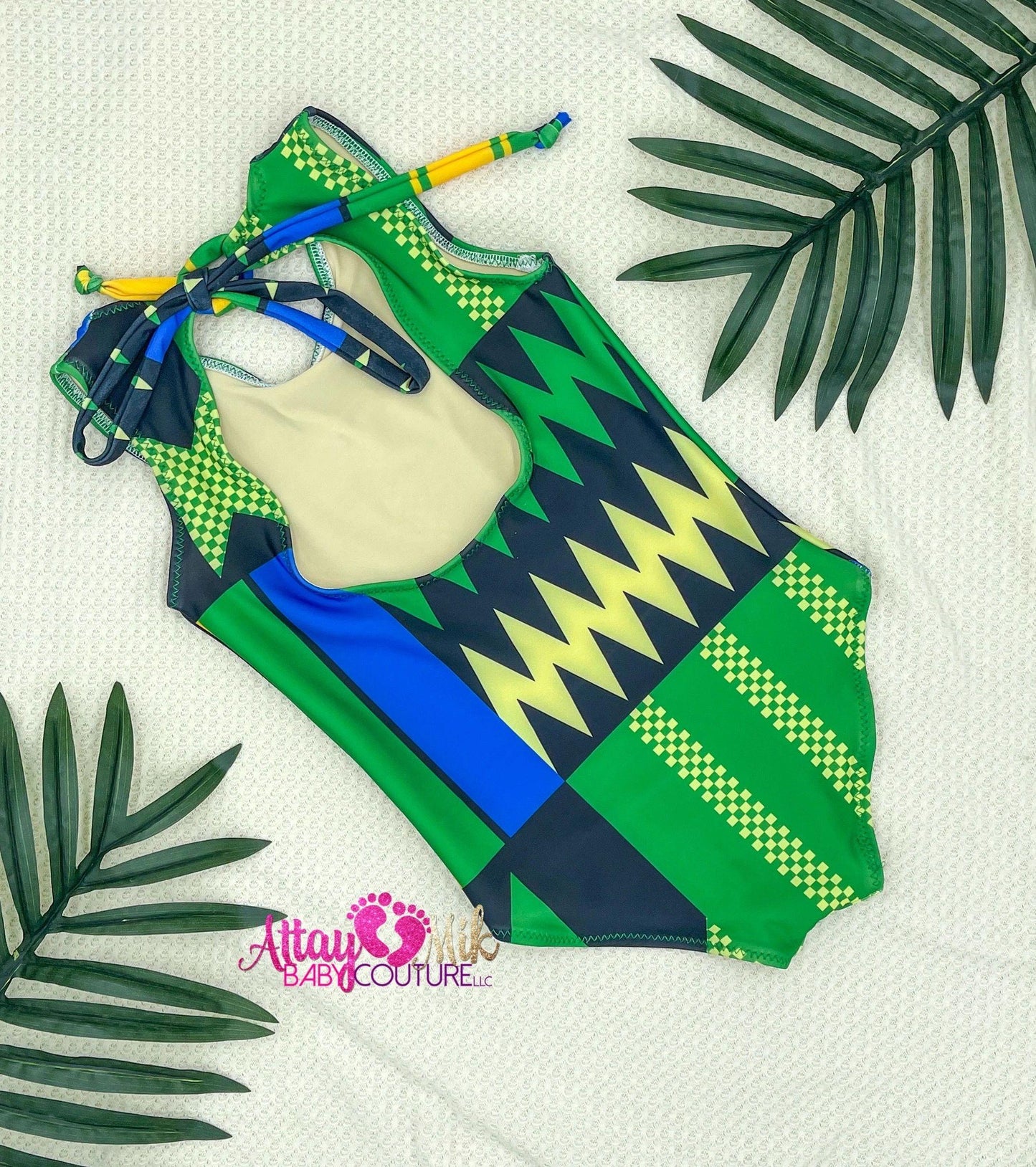 Kids Kente One Piece Swimsuit