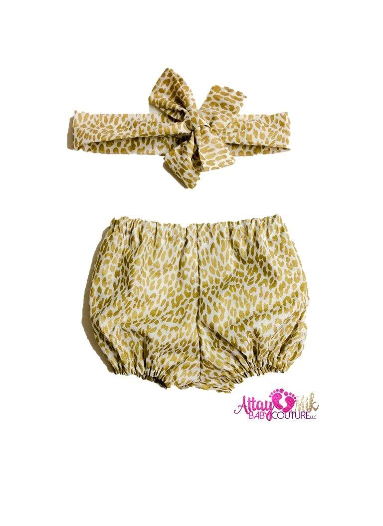 Animal Print Bloomers and Bow