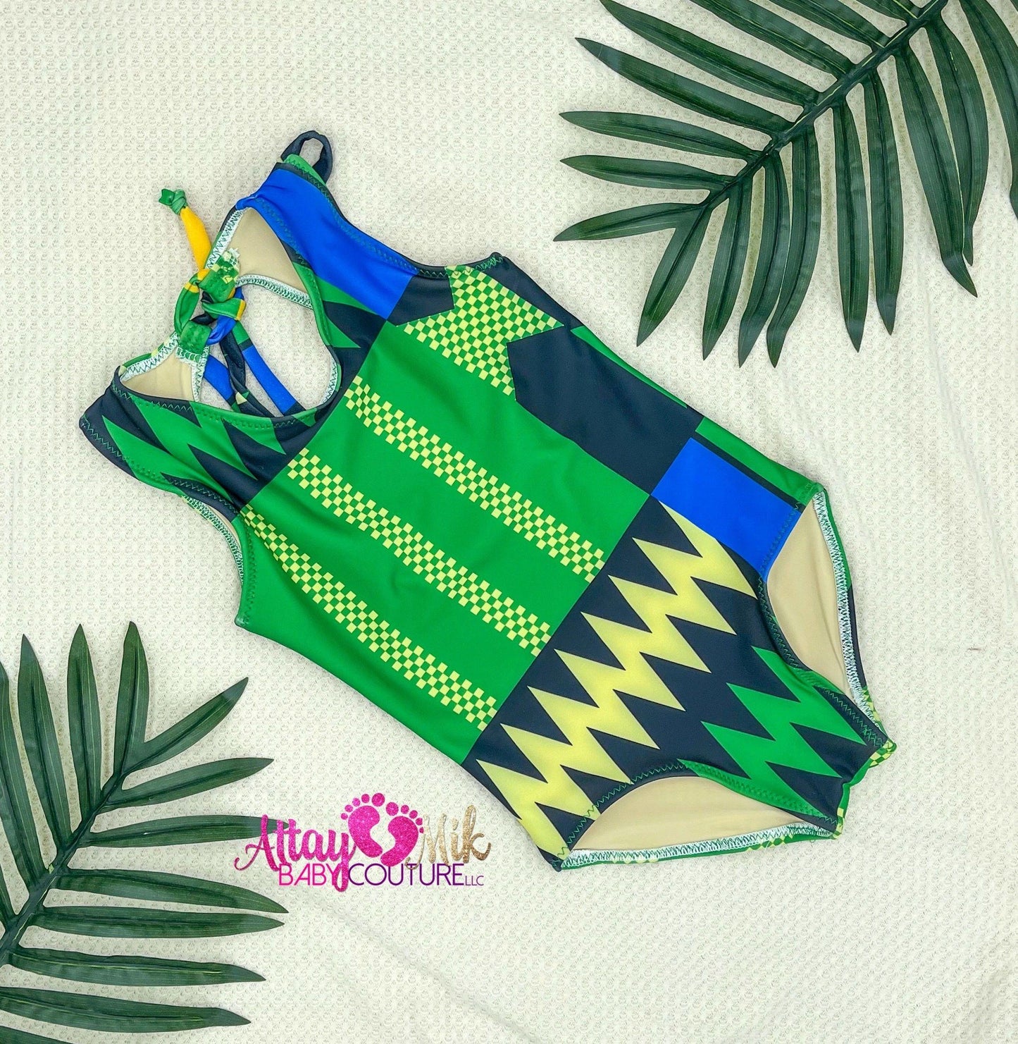 Kids Kente One Piece Swimsuit