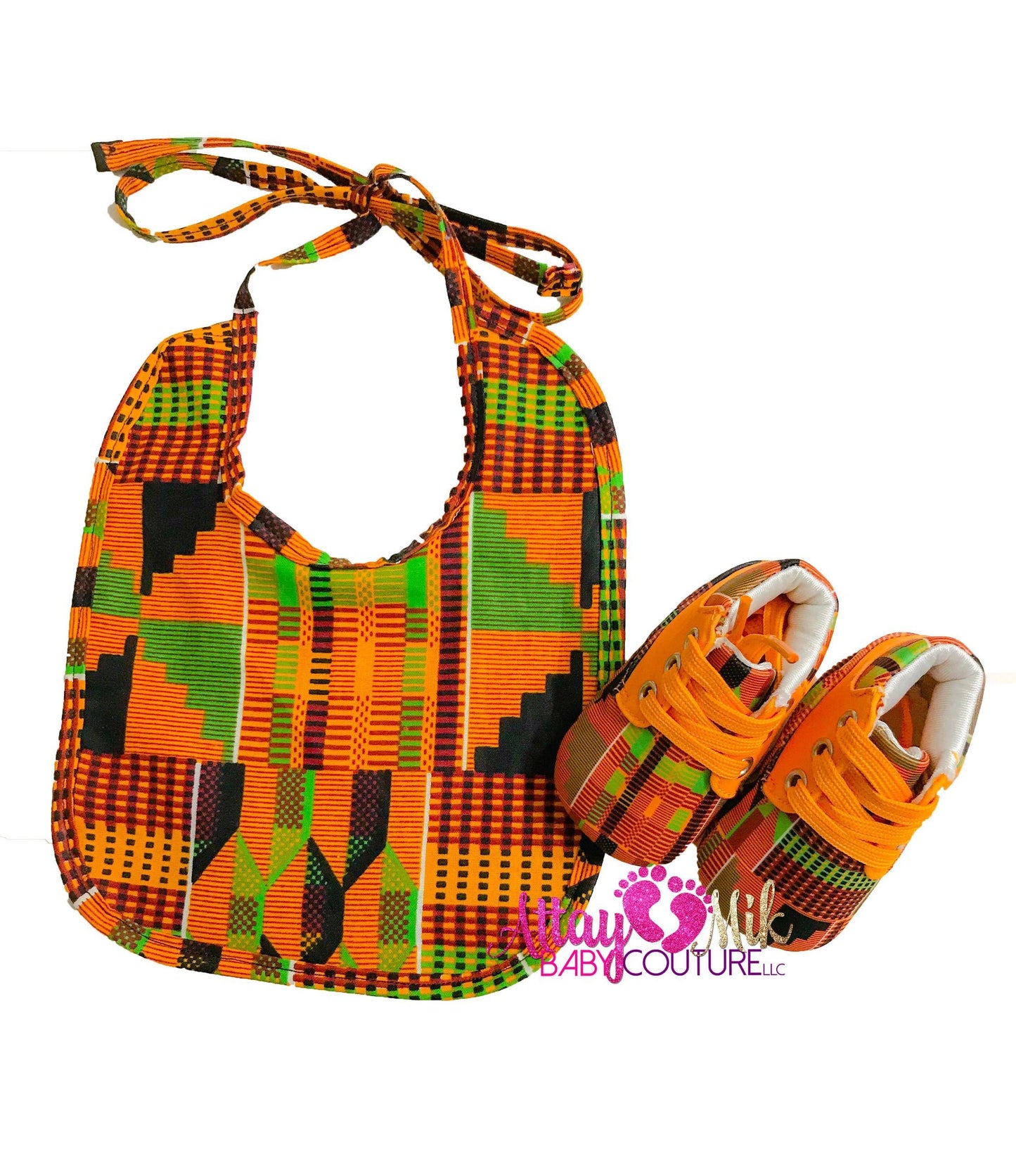 Bibs and Shoes-Tinted Kente