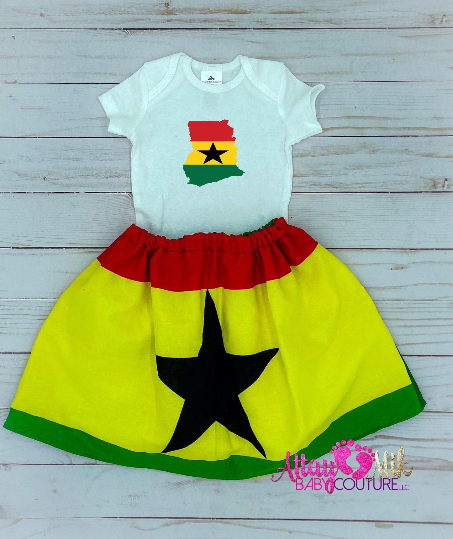 Ghana Flag Map