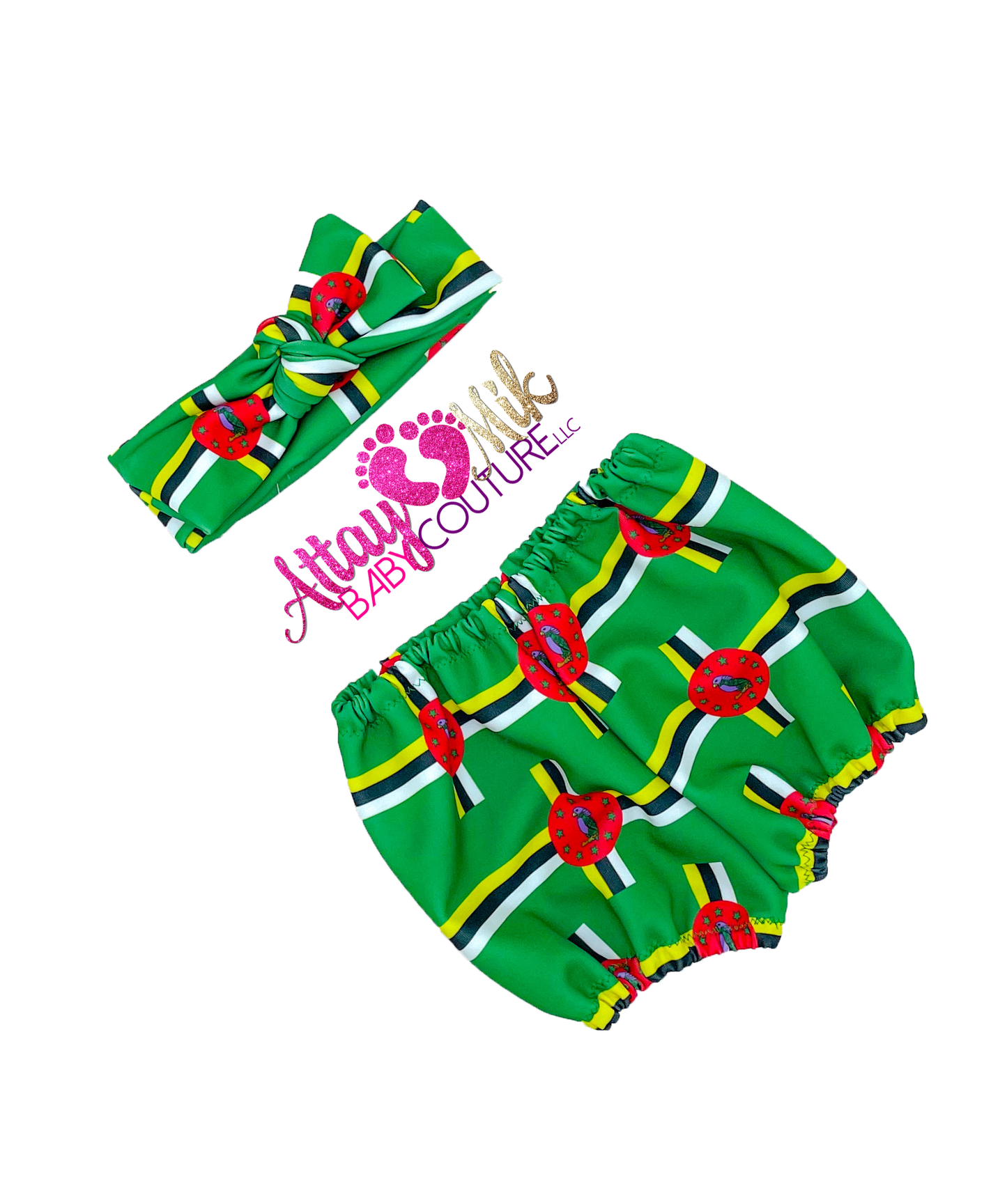 Dominica Flag Headband  and Bloomers